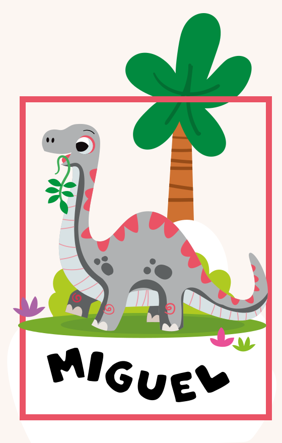 Grå langhals dinosaur barneplakate - Tenstickers