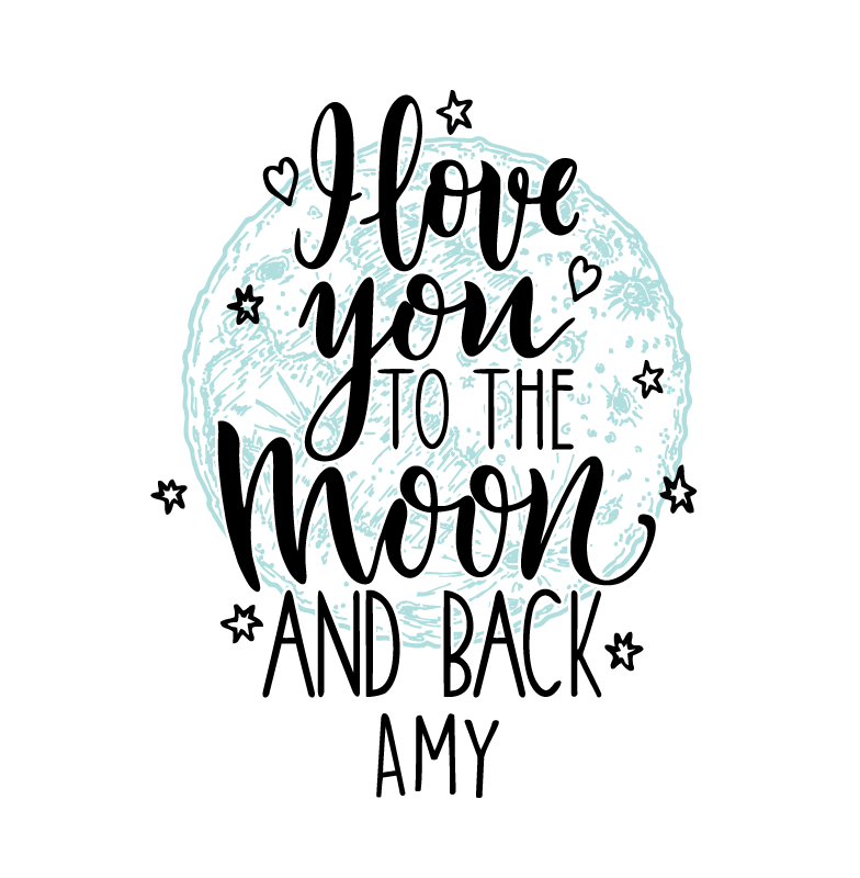 Festivalplakat jeg elsker deg månen - Tenstickers