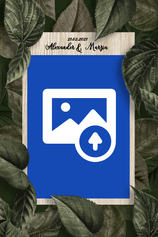 Festivalplakat med brudehender og bukett - Tenstickers