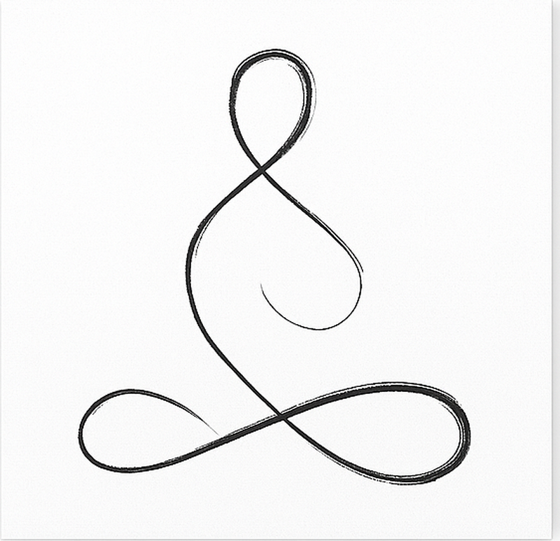 Sportsplakater med pust yoga design - Tenstickers