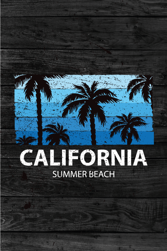 Byplakat california sommerstrand plakat - Tenstickers
