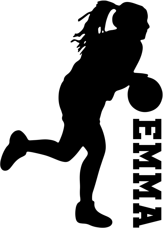 Sportsplakat med basketballtema med navn på spiller - Tenstickers