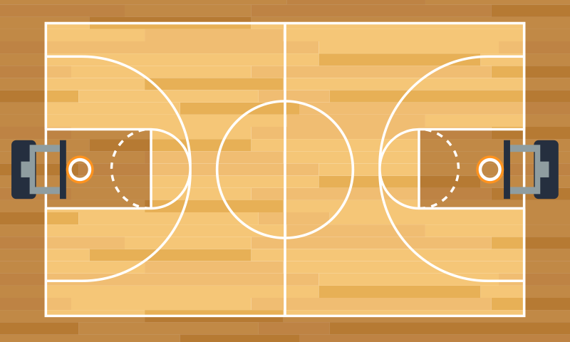 Sportsplakat med basketballtema ung vinylmatte - Tenstickers