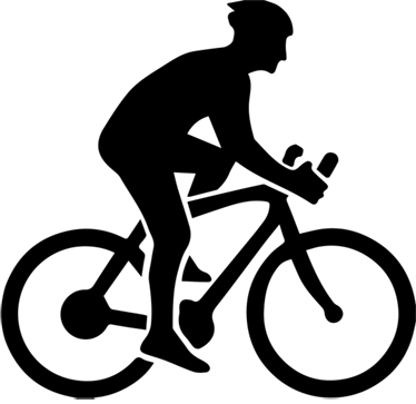 Sykkelplakat syklist på rute - Tenstickers