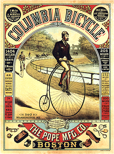 Sykkelplakat vintage reklame for sykler - Tenstickers