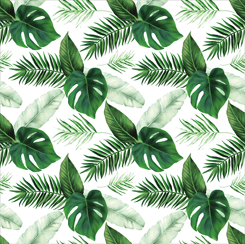 Naturplakate tropiske blader tegning - Tenstickers