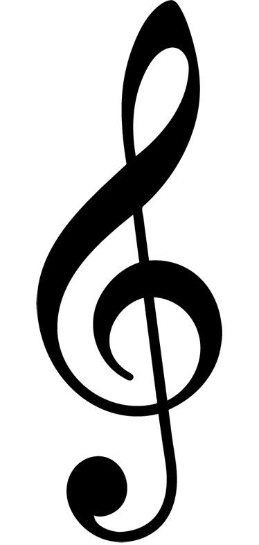 Musikalsk plakat veggdekor med g-nøkkel - Tenstickers