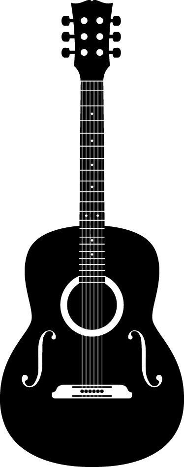 Musikalsk plakat dekorativ akustisk gitar - Tenstickers