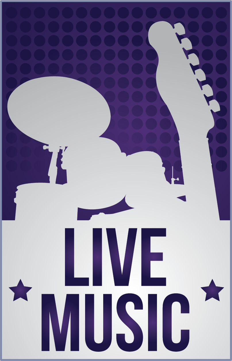 Musikalsk plakat livemusikk dekorasjon - Tenstickers