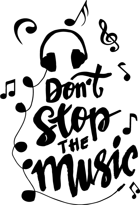 Musikalsk plakat med musikktekst av noter - Tenstickers