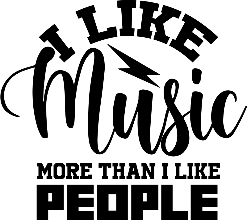 Musikalsk plakat jeg liker musikk mer enn folk - Tenstickers