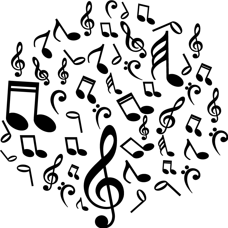 Musikalsk plakat vinilo noter - Tenstickers