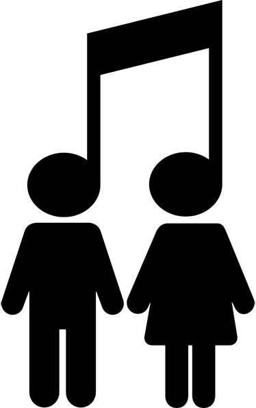 Musikalsk plakat med vinylikoner noter - Tenstickers