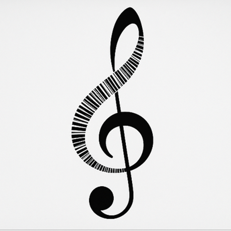 Musikalsk plakat med noter - Tenstickers