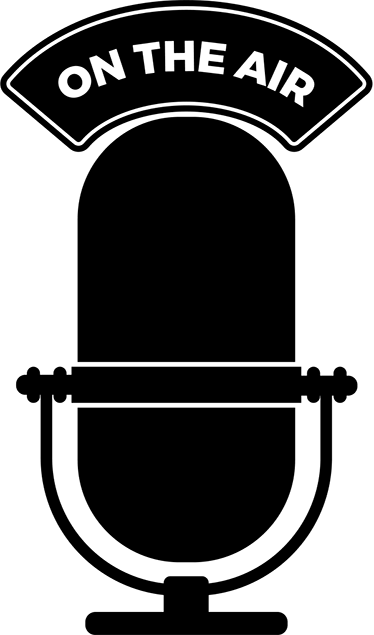Vintage plakat dekorativ radio på lufta - Tenstickers
