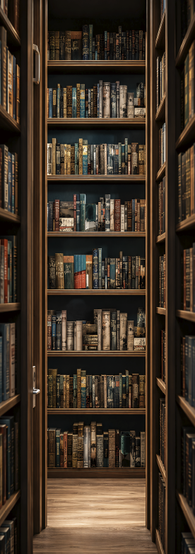 Vintage plakat gang i bibliotek - Tenstickers