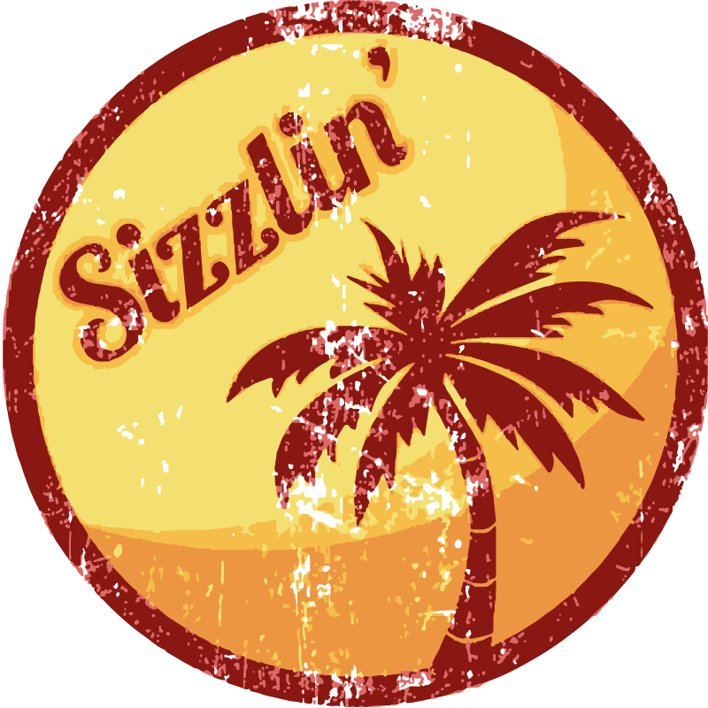 Vintage plakat sizzlin' 70-talls klistremerke - Tenstickers