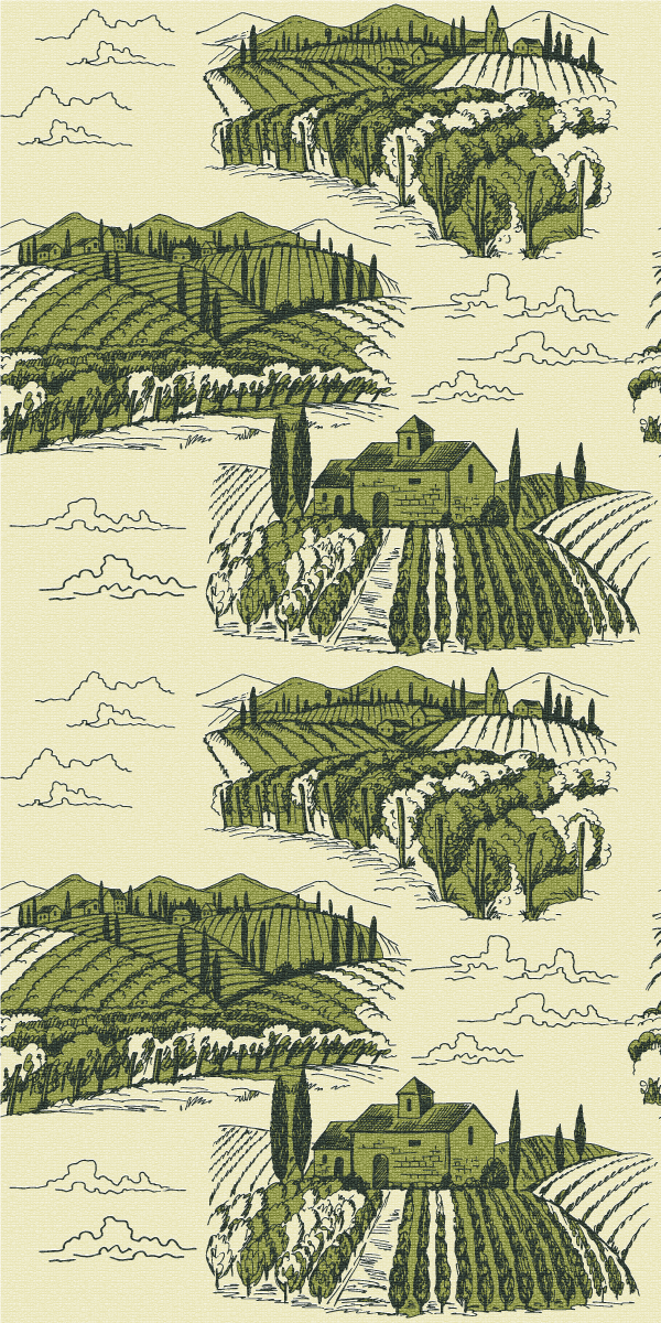 Vintage plakat landlig scene - Tenstickers