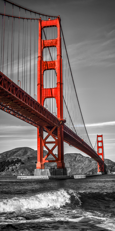 Landskapsplakat golden gate dekorativt vinyl - Tenstickers