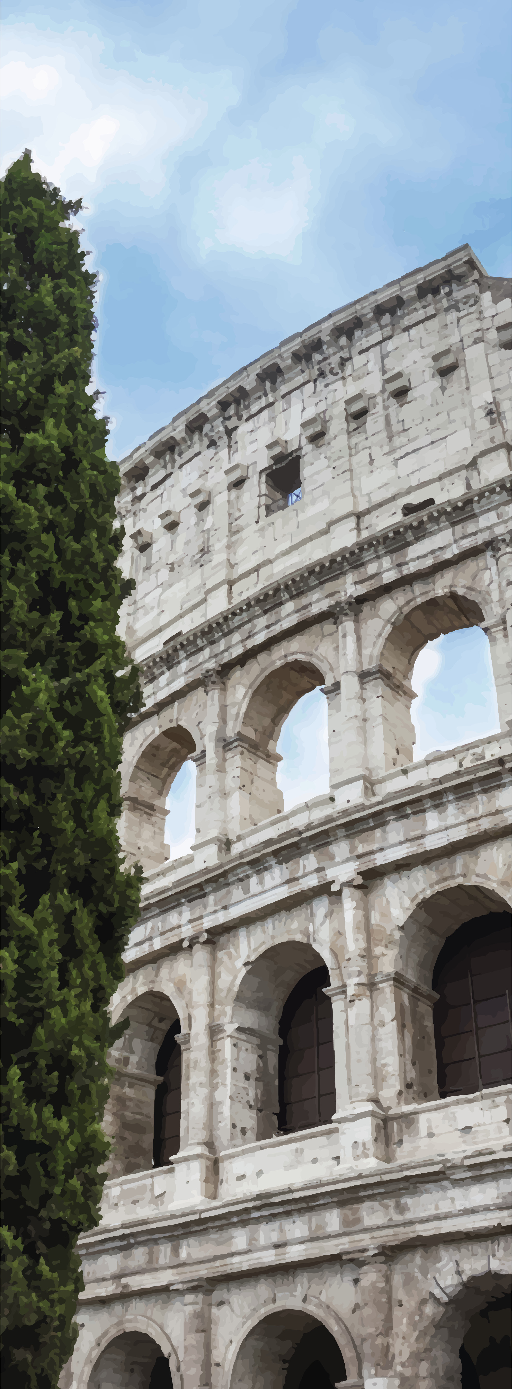 Landskapsplakat roma - colosseum - Tenstickers