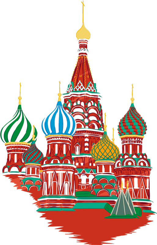 Landskapsplakat russisk katedral - Tenstickers