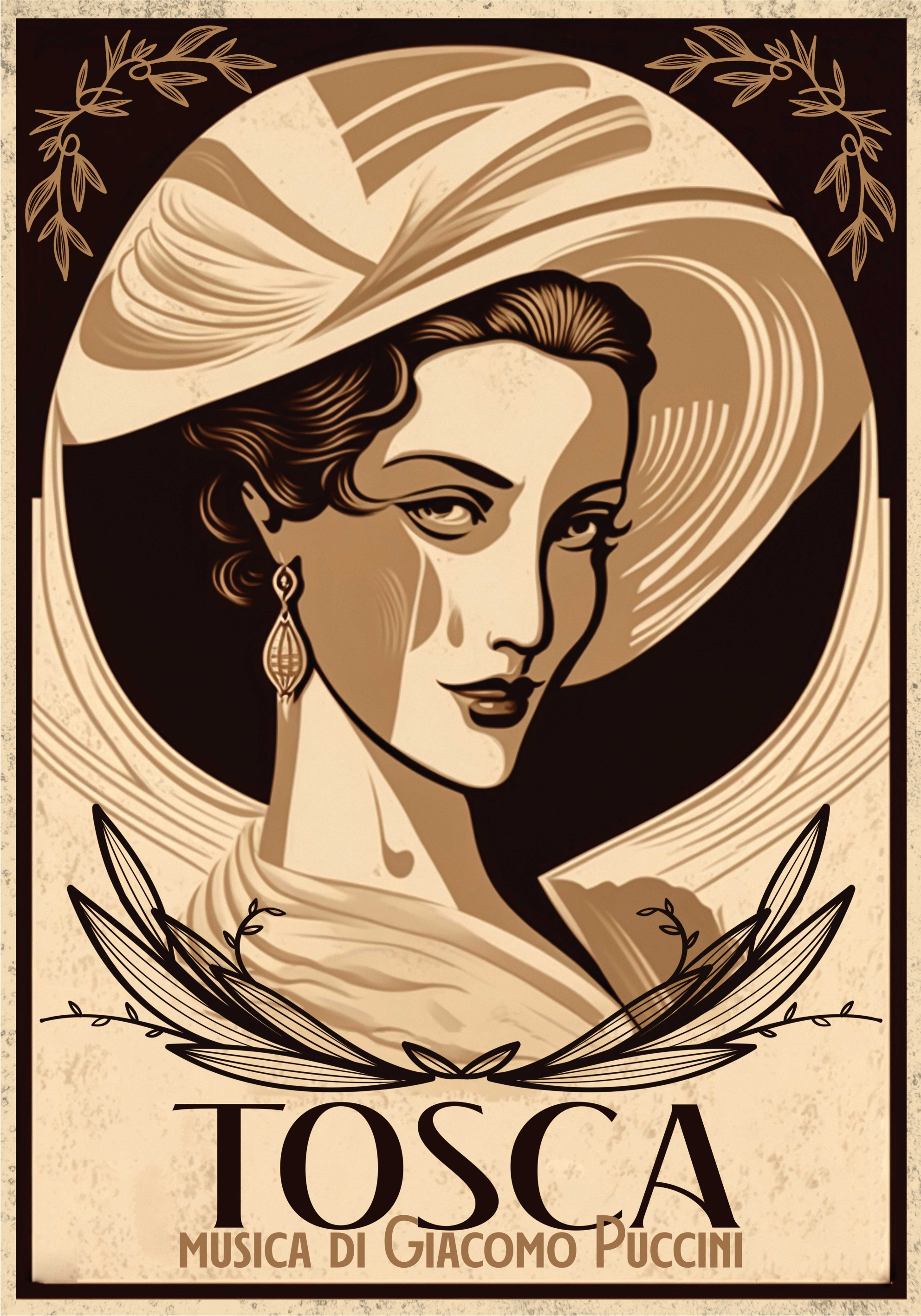 Musikalsk plakat opera musikk tosca plakat - Tenstickers