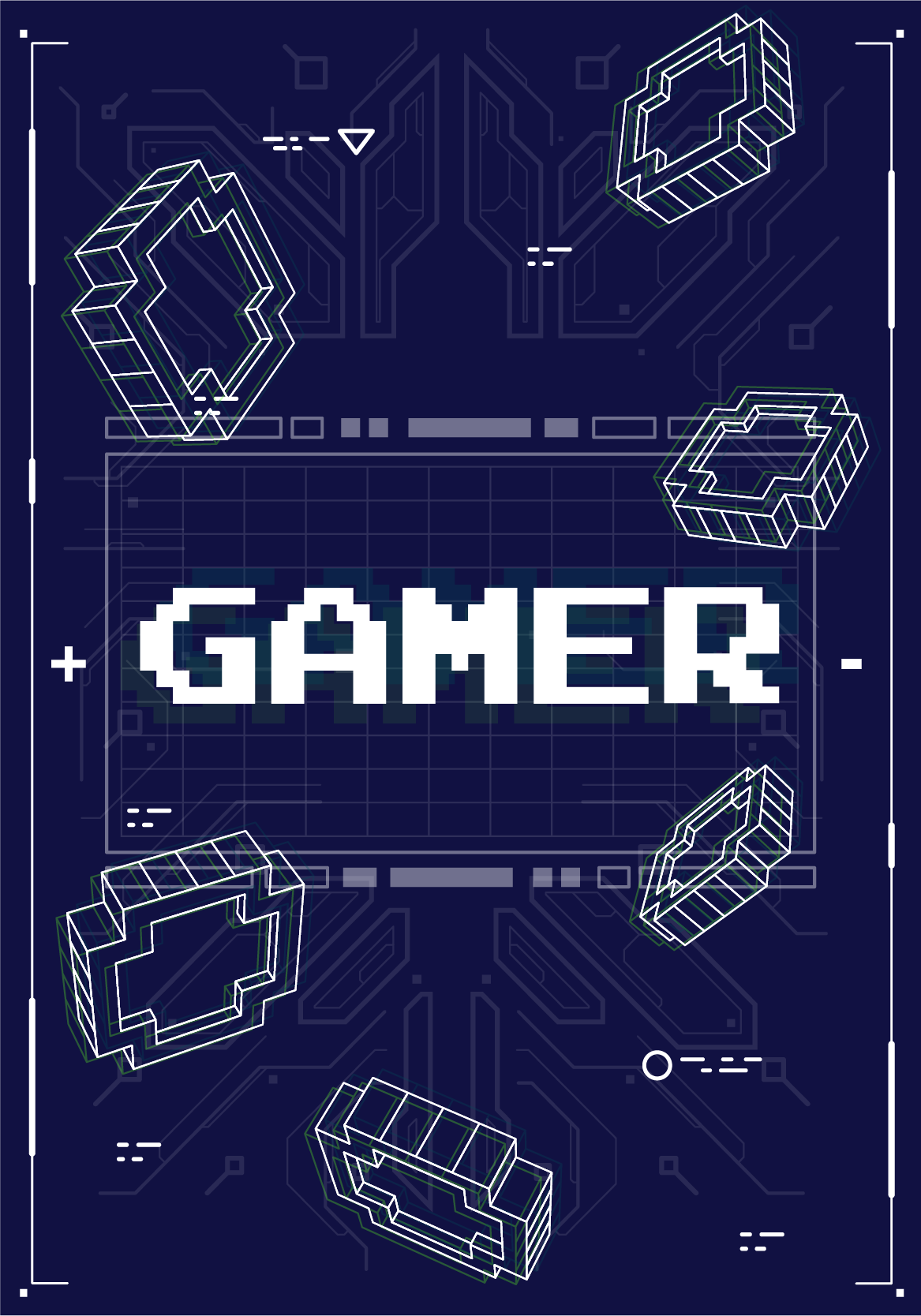Videospillplakat retro gamer - Tenstickers