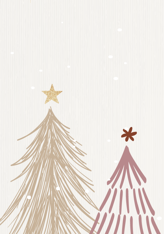 Juleplakat minimalistisk juletre - Tenstickers