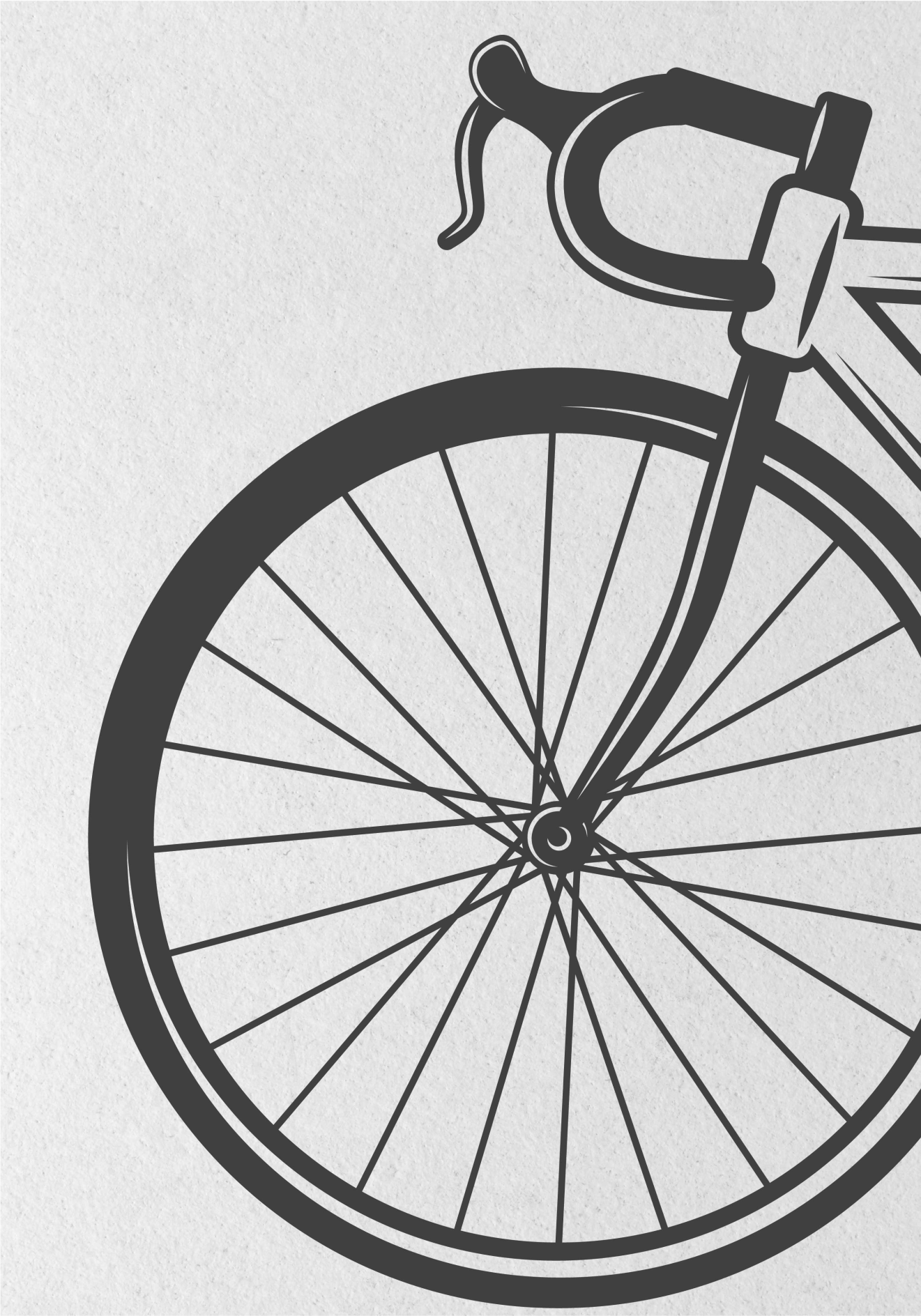 Sykkelplakat minimalistisk sykkel - Tenstickers