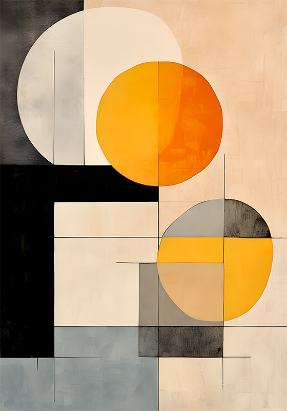 Kunstplakat geometriske former - Tenstickers