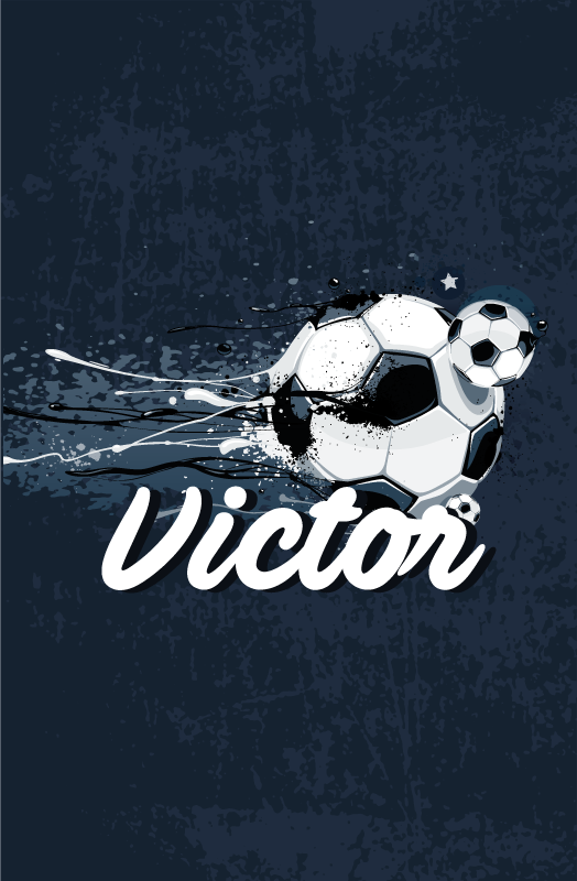 Fotballplakat med originaldesign og navn - Tenstickers