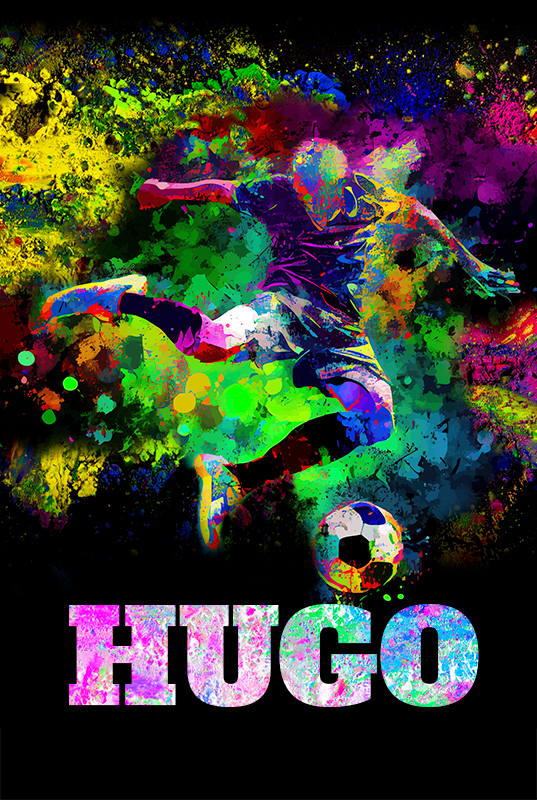 Fargerikt design fotballplakat - Tenstickers