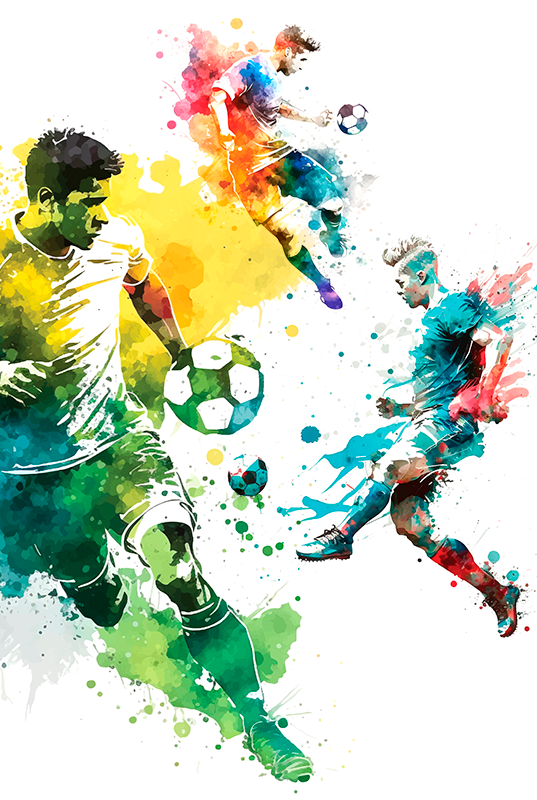 Fotballplakat sport i aksjon - Tenstickers