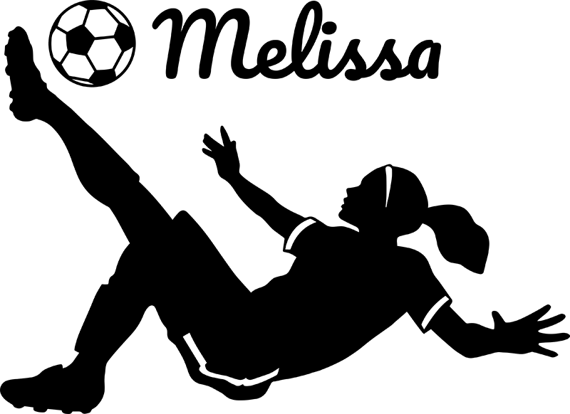 Personlig fotballplakat med kvinnefotballspiller - Tenstickers