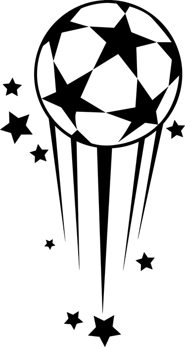 Fotballplakat dekorativ vinyl fotballstjerner - Tenstickers