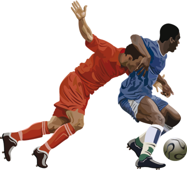 Fotballplakat dekorative fotballspillere - Tenstickers