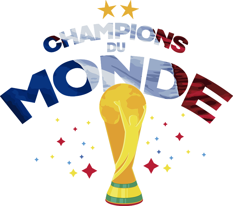 Fotballplakat verdensmestere i vinyl - Tenstickers