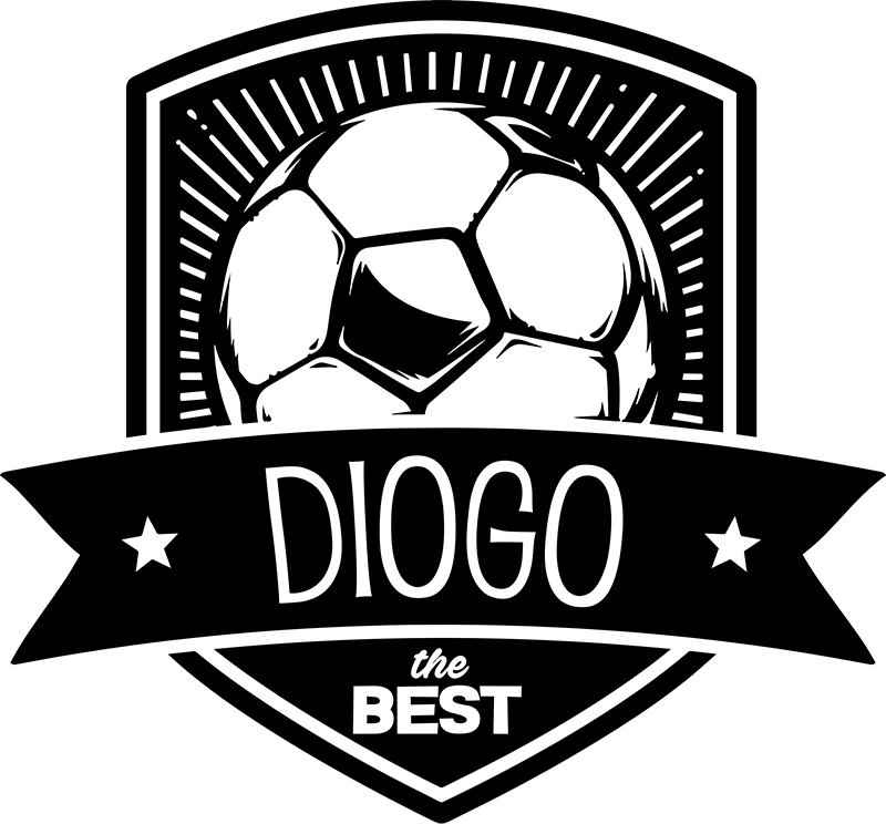 Fotballplakat med personlig fotballskjold - Tenstickers