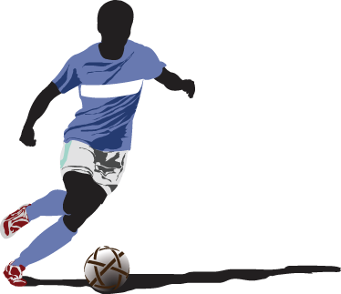 Fotballplakat dekorativ spiller fotball - Tenstickers