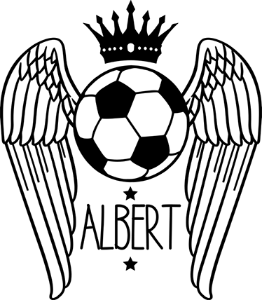 Fotballplakat med tilpassbar vinget ball - Tenstickers