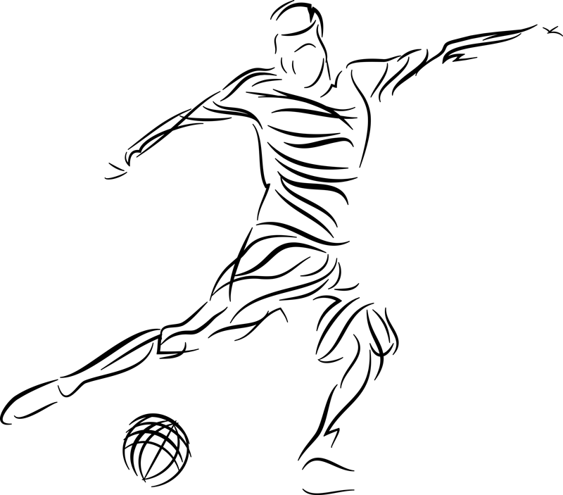 Fotballplakat abstrakt fotballspiller - Tenstickers
