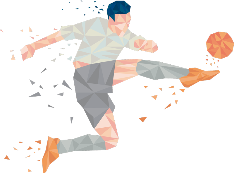 Fotballplakat profesjonell abstrakt spiller - Tenstickers