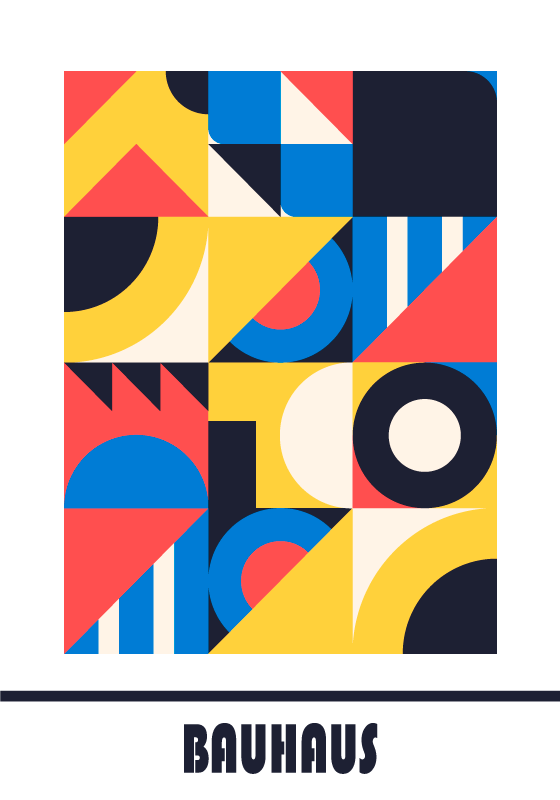 Bauhaus plakat design print - Tenstickers