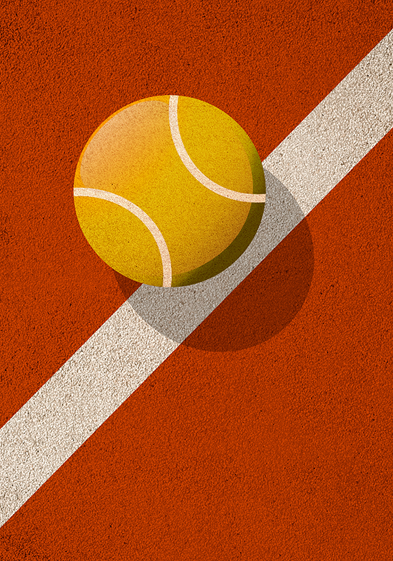 Designplakat for tennisball - Tenstickers