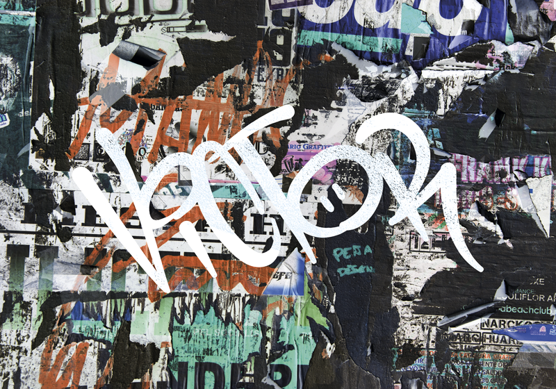 Graffitiplakat med navn - Tenstickers