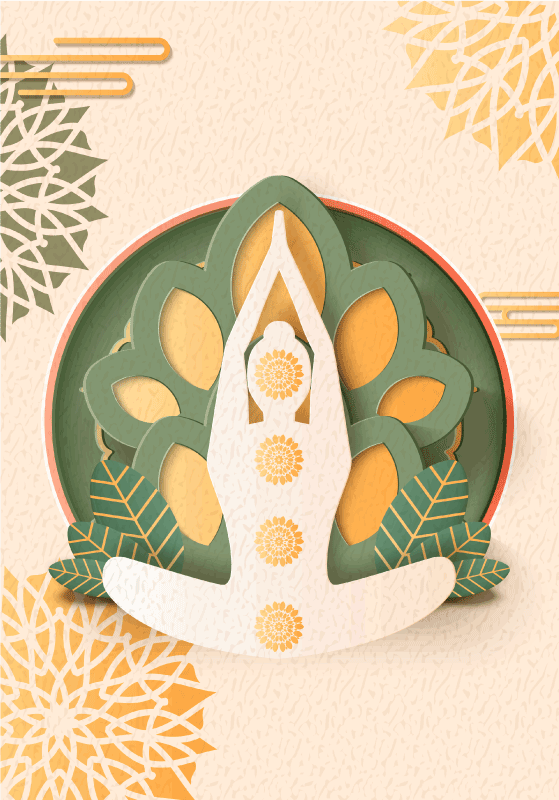 Namaste Yoga-plakat i Zen-stil - Tenstickers