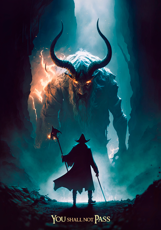 Du skal ikke passere filmplakat - Tenstickers