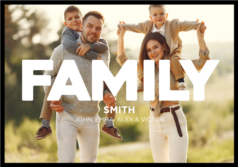 Familiebilde plakate til stue - Tenstickers