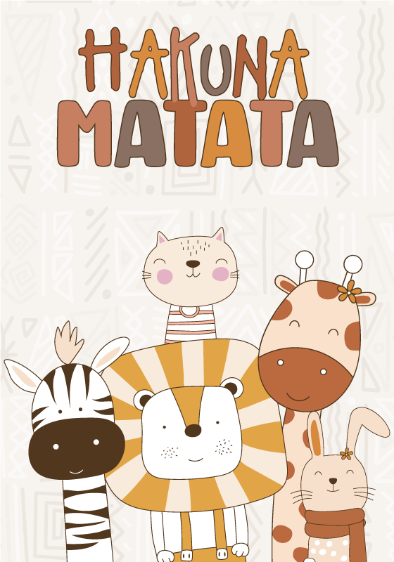 Hakuna matata barneplakate - Tenstickers
