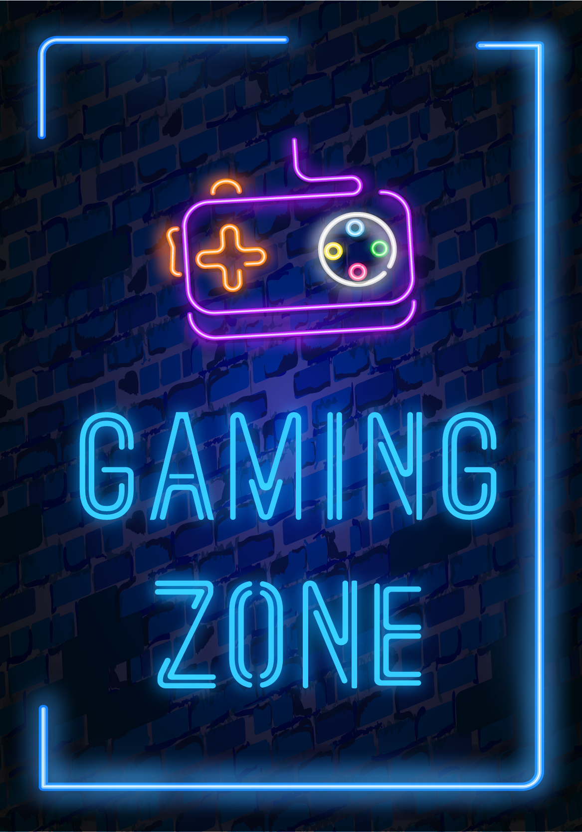 gaming zone videospillplakat - Tenstickers